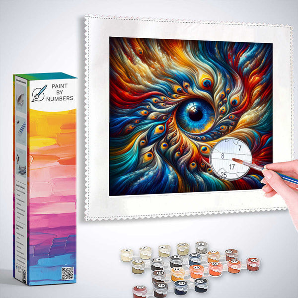 Paint by Numbers - Abstract Peacock Eyes