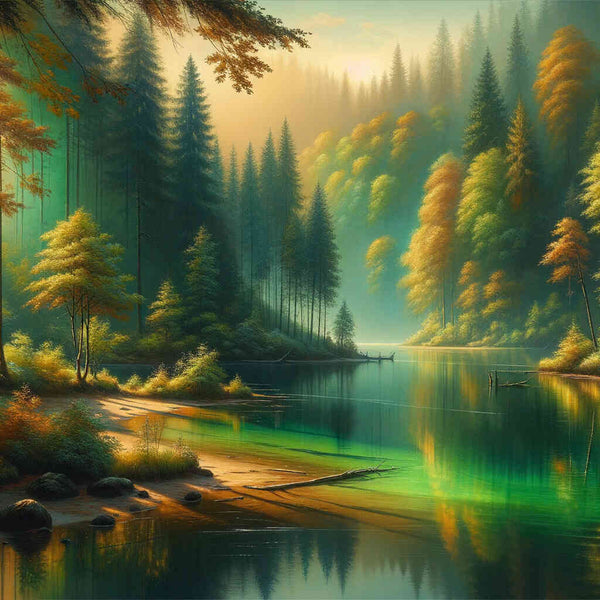 Paint by Numbers - Tree at Lake Forest