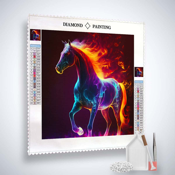 Diamond Painting Kit - Fantastic Horse Design with Paint by Numbers Tools