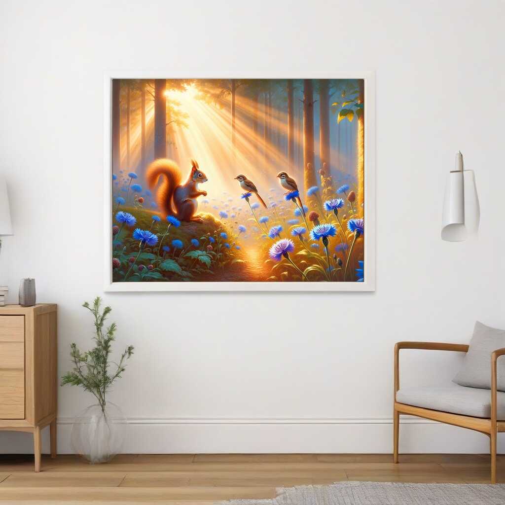 Paint by Numbers - Squirrel and bird