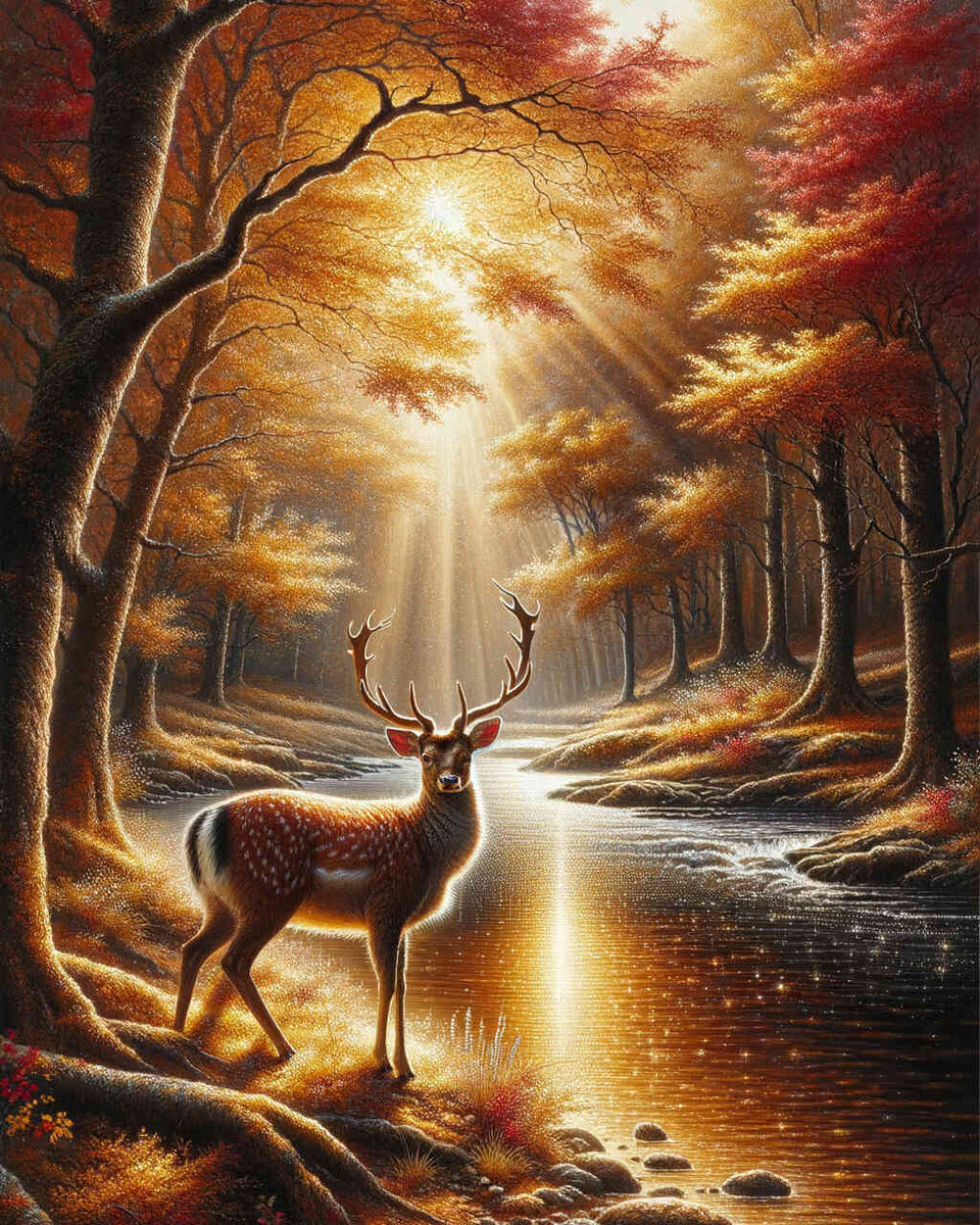 Paint by Numbers - Deer by the River