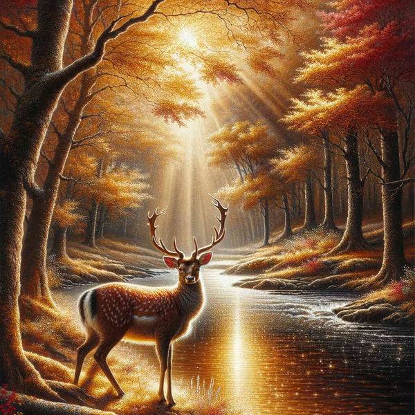Paint by Numbers - Deer by the River
