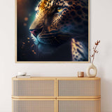 Diamond Painting - Seitlicher Blick vom Leopard - gedruckt in Ultra-HD - Leopard, Neu eingetroffen, Quadratisch, Tiere