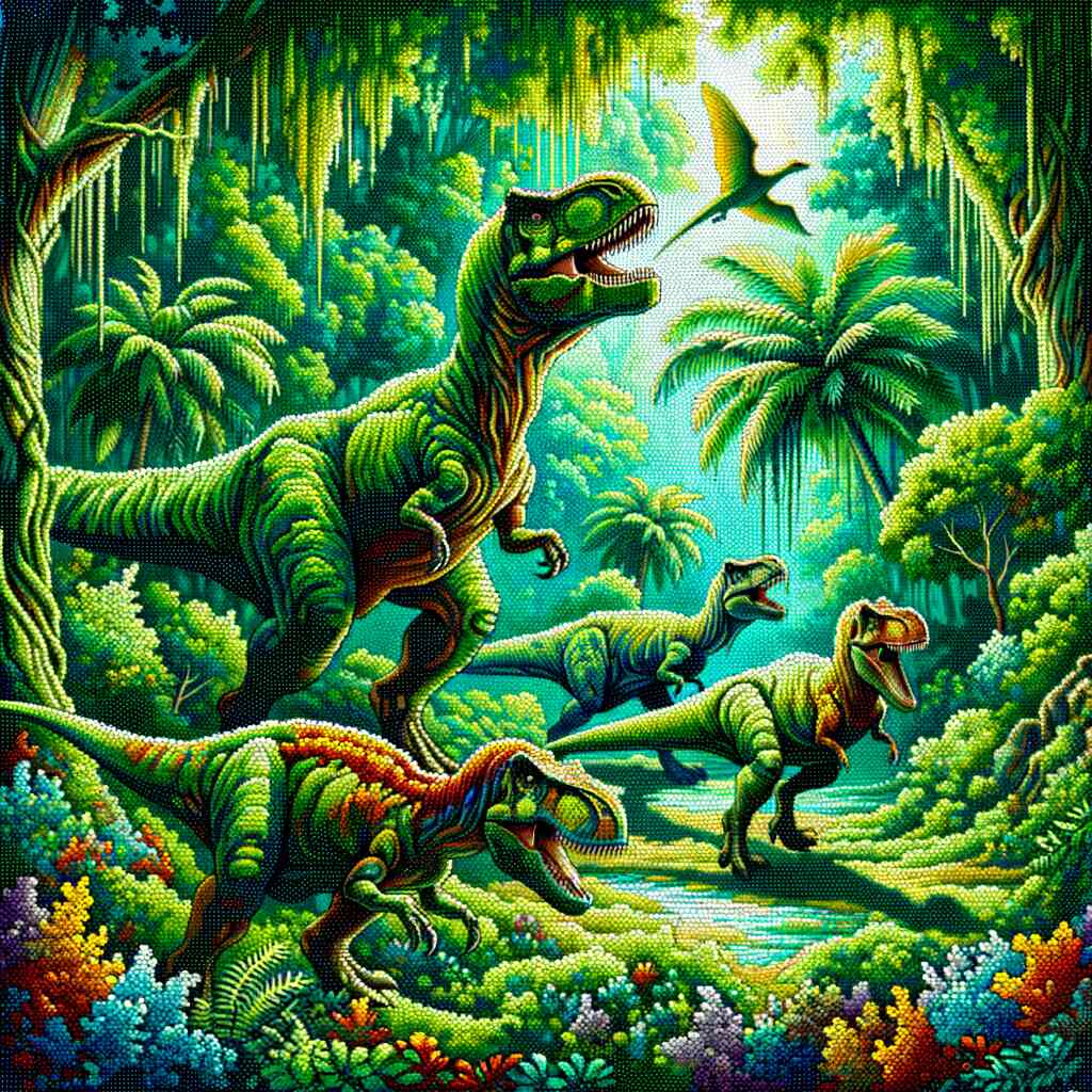 Paint by Numbers - Jungle dinosaur