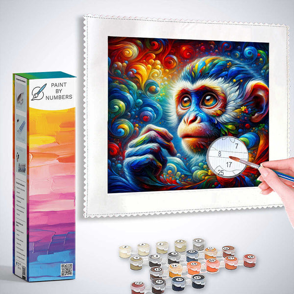 Paint by Numbers - Lovable monkey