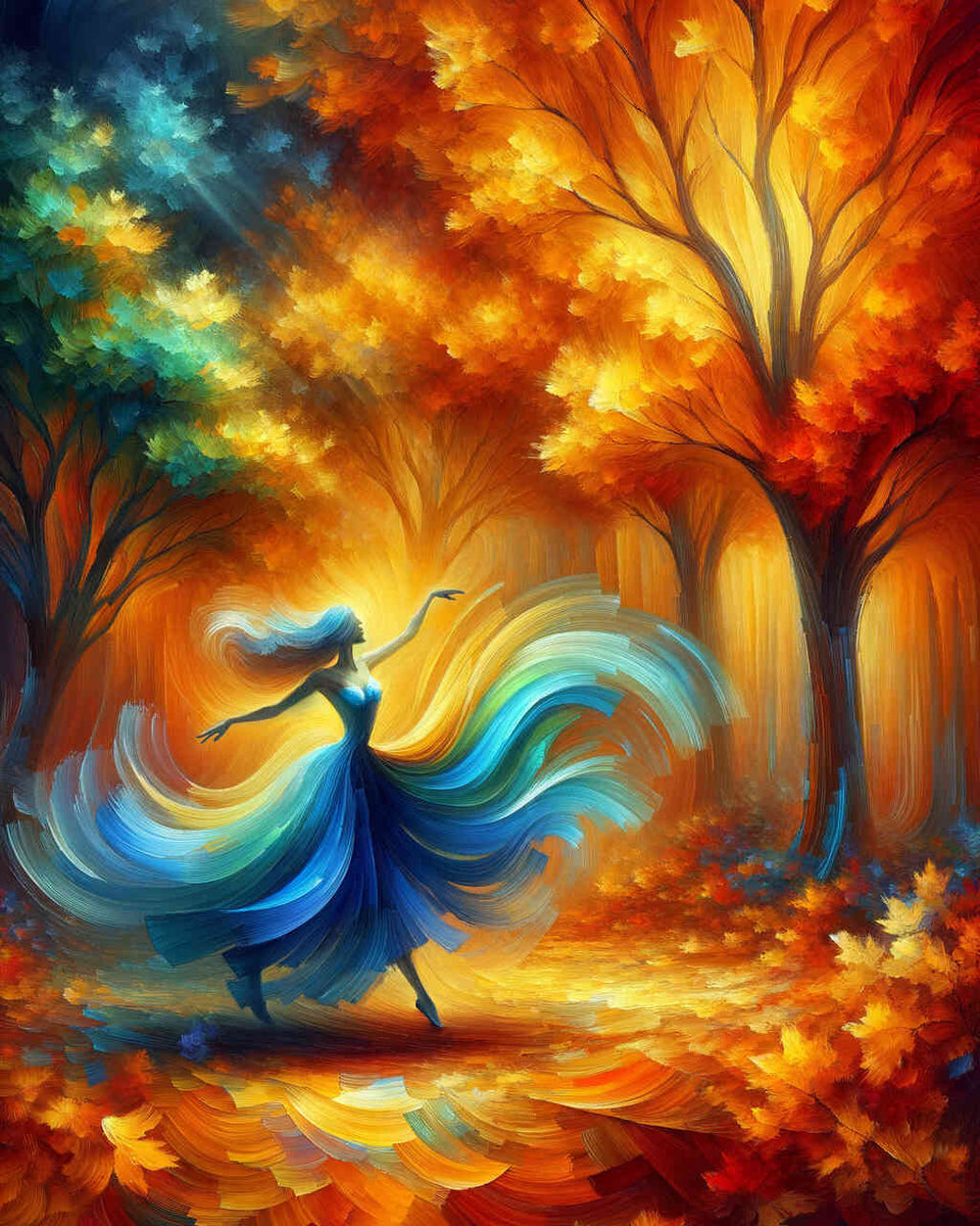 Paint by Numbers - Dancing Woman in the Fall
