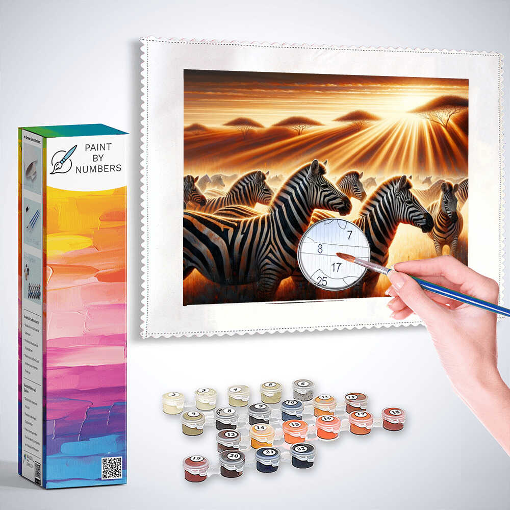 Paint by Numbers - Zebra group