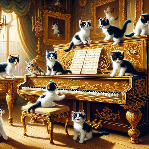 Paint by Numbers - Piano cats