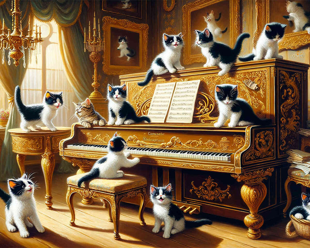 Paint by Numbers - Piano cats