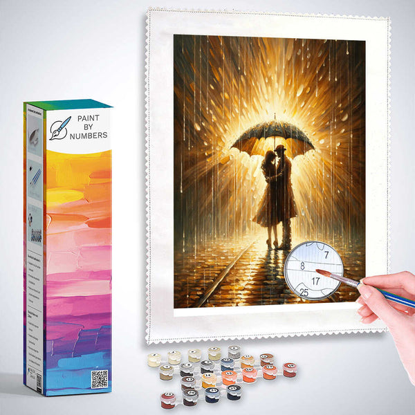 Couple with umbrella - Paint by Numbers