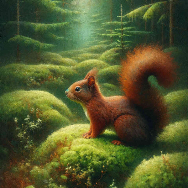 Paint by Numbers - Squirrel on moss