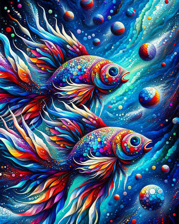 Paint by Numbers - Colorful fish