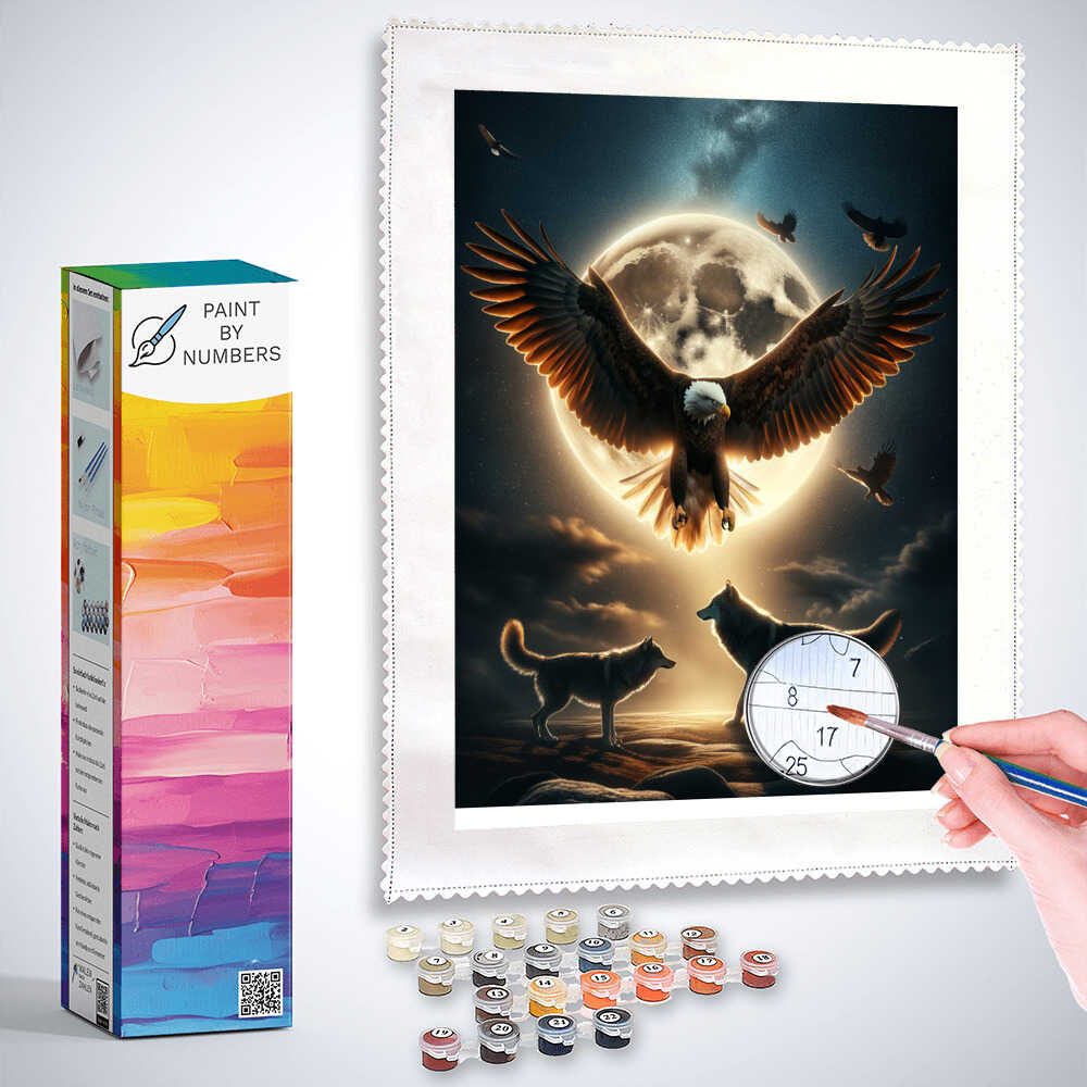 Paint by Numbers - Eagle at night