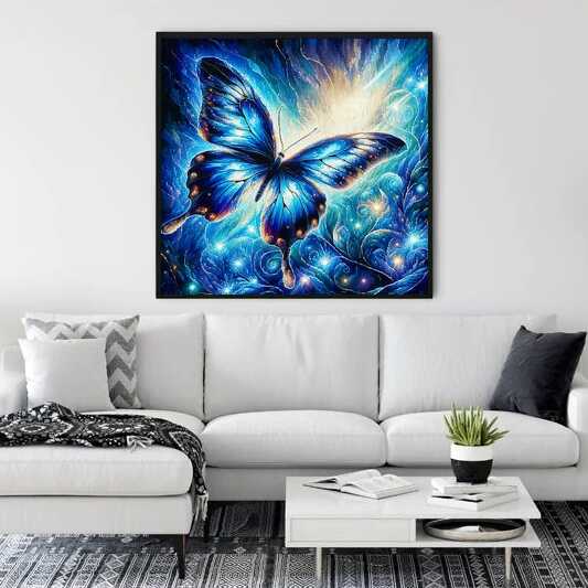Paint by Numbers - Blue Luminous Butterfly