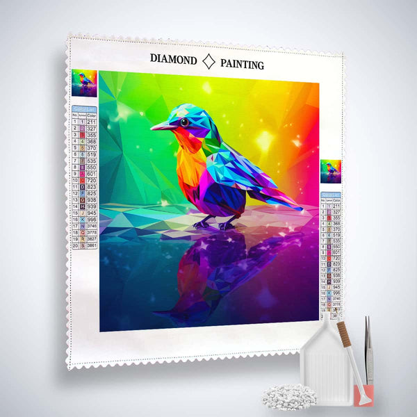 AB Diamond Painting - Diamantvogel seitlich - gedruckt in Ultra-HD - AB Diamond, Neu eingetroffen, Quadratisch, Tiere, Vögel