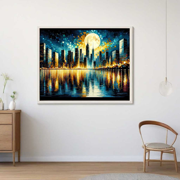 Moonlight skyscrapers - Paint by Numbers