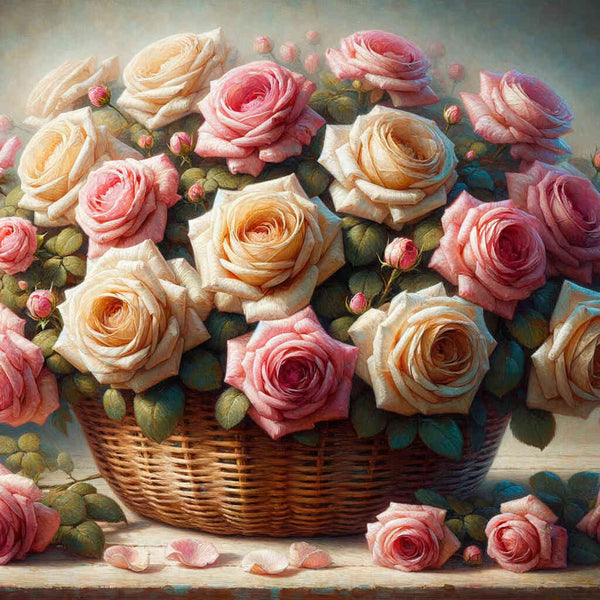 Paint by Numbers - A basket of roses