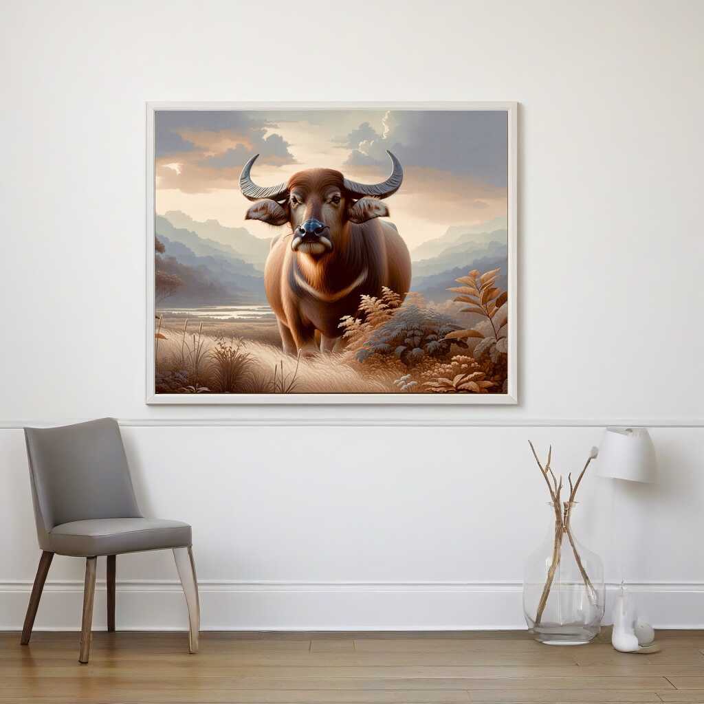 Paint by Numbers - Water buffalo, brown