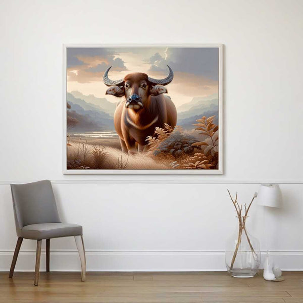 Paint by Numbers - Water buffalo, brown