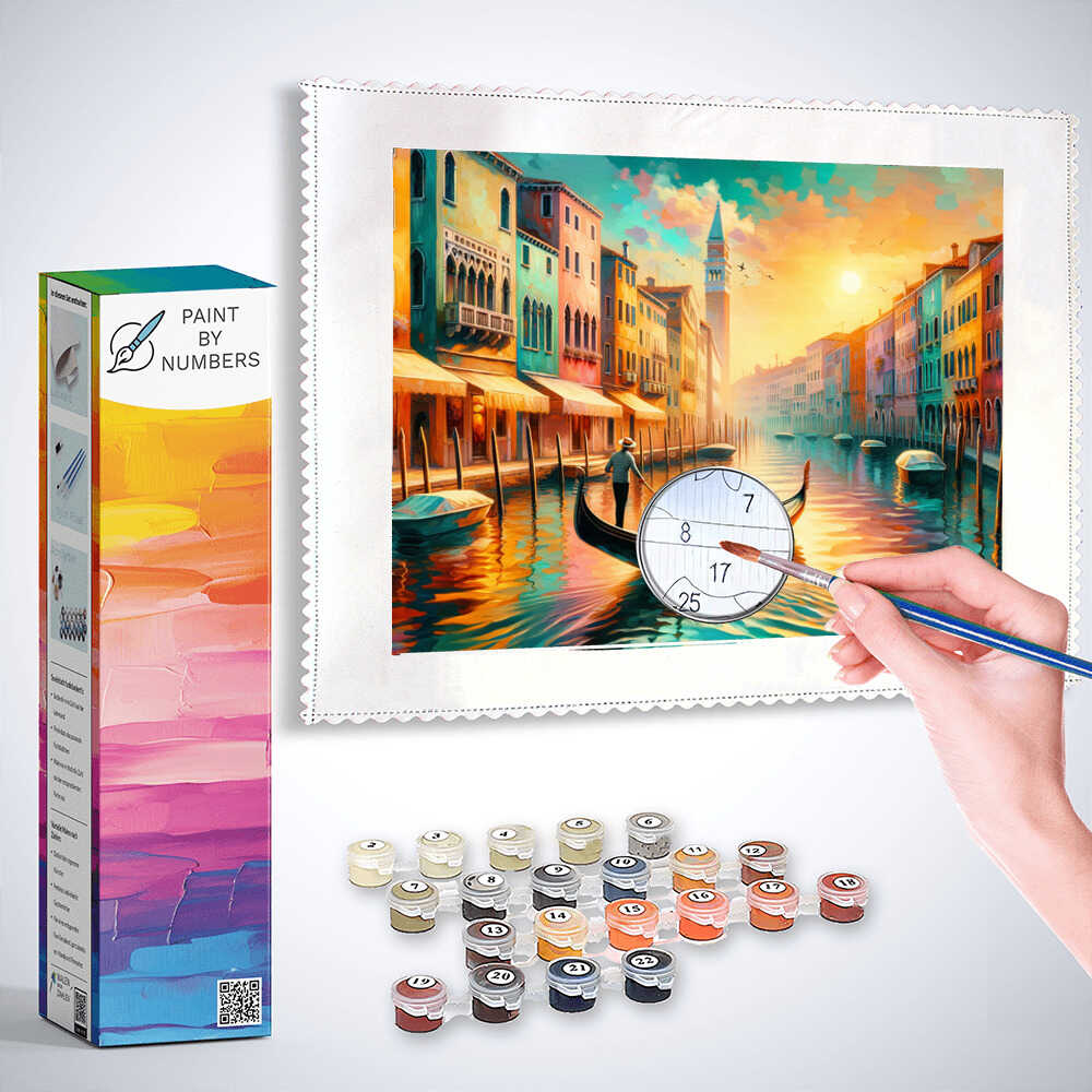 Venice, gondola rider - Paint by Numbers
