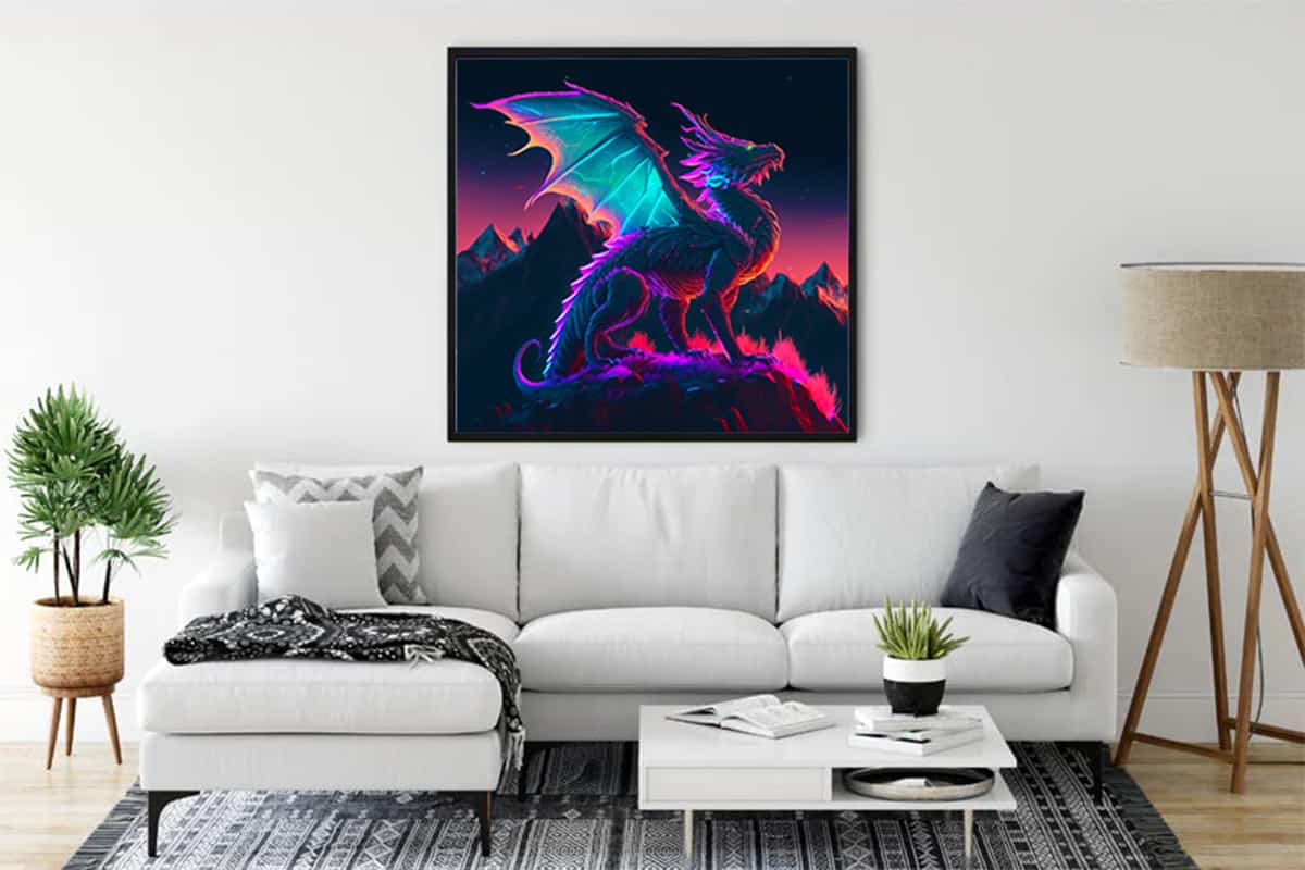 Malen nach Zahlen - Flammenpfad - hochwertige Leinwand - 170523, Drachen, Fantasy, Neu eingetroffen, Quadratisch