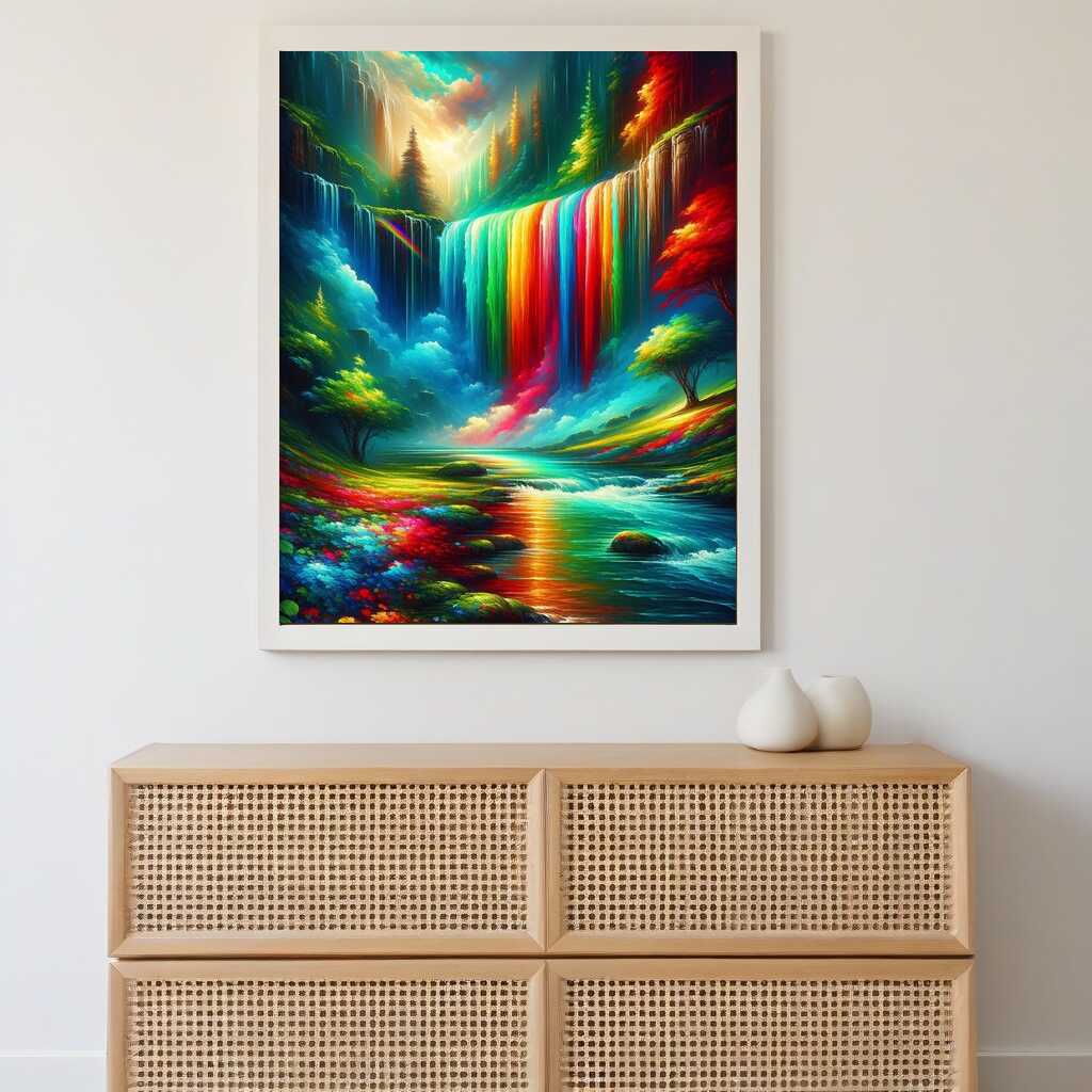 Paint by Numbers - Rainbow Waterfall