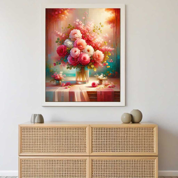 Glass vase with flowers - Paint by Numbers