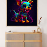 AB Diamond Painting - Neonwelpe - gedruckt in Ultra-HD - AB Diamond, Hund, Neu eingetroffen, Quadratisch