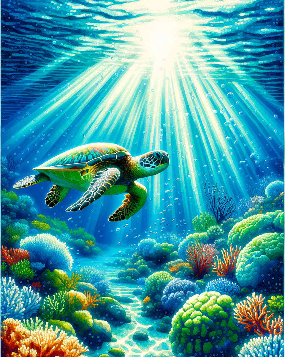Paint by Numbers - Turtle Coral Reef