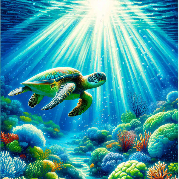 Paint by Numbers - Turtle Coral Reef