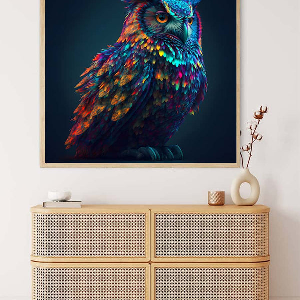 AB Diamond Painting - Stolze Eule bei Nacht - gedruckt in Ultra-HD - AB Diamond, Eule, Neu eingetroffen, Quadratisch, Tiere