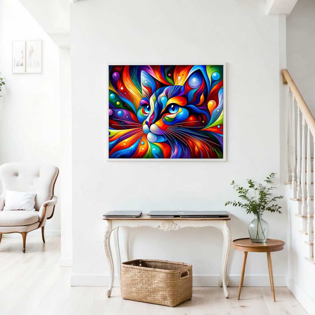 Paint by Numbers - Abstract cat face