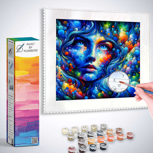 AB Diamond Painting - Woman with blue eyes