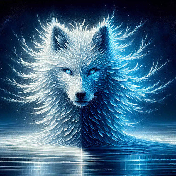 Wolf in ice - Paint by Numbers