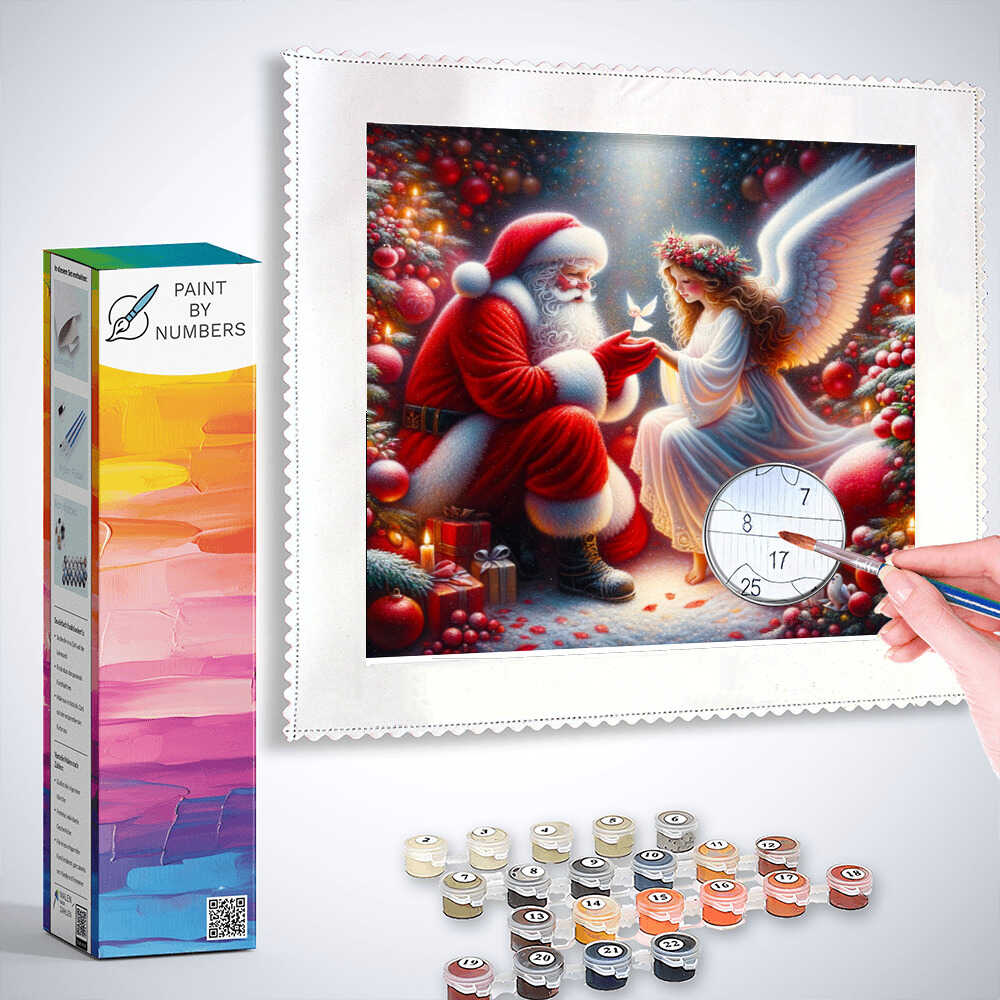 Paint by Numbers - Santa Claus and angel