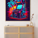 AB Diamond Painting - Spielautomat Neon - gedruckt in Ultra-HD - AB Diamond, Comic, Neu eingetroffen, Quadratisch, Retro