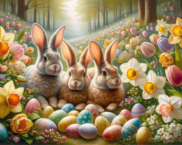 Paint by Numbers - Hash and Easter Egg Meadow