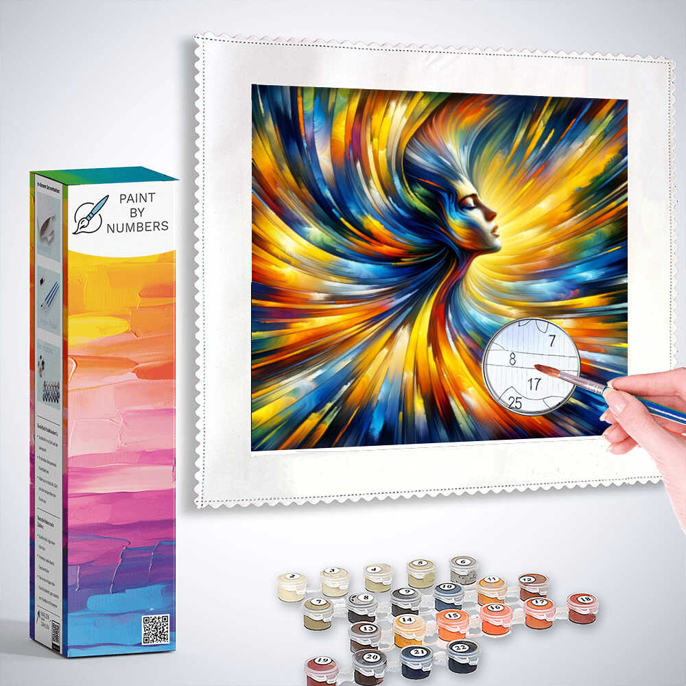 AB Diamond Painting - Woman Abstract colorful
