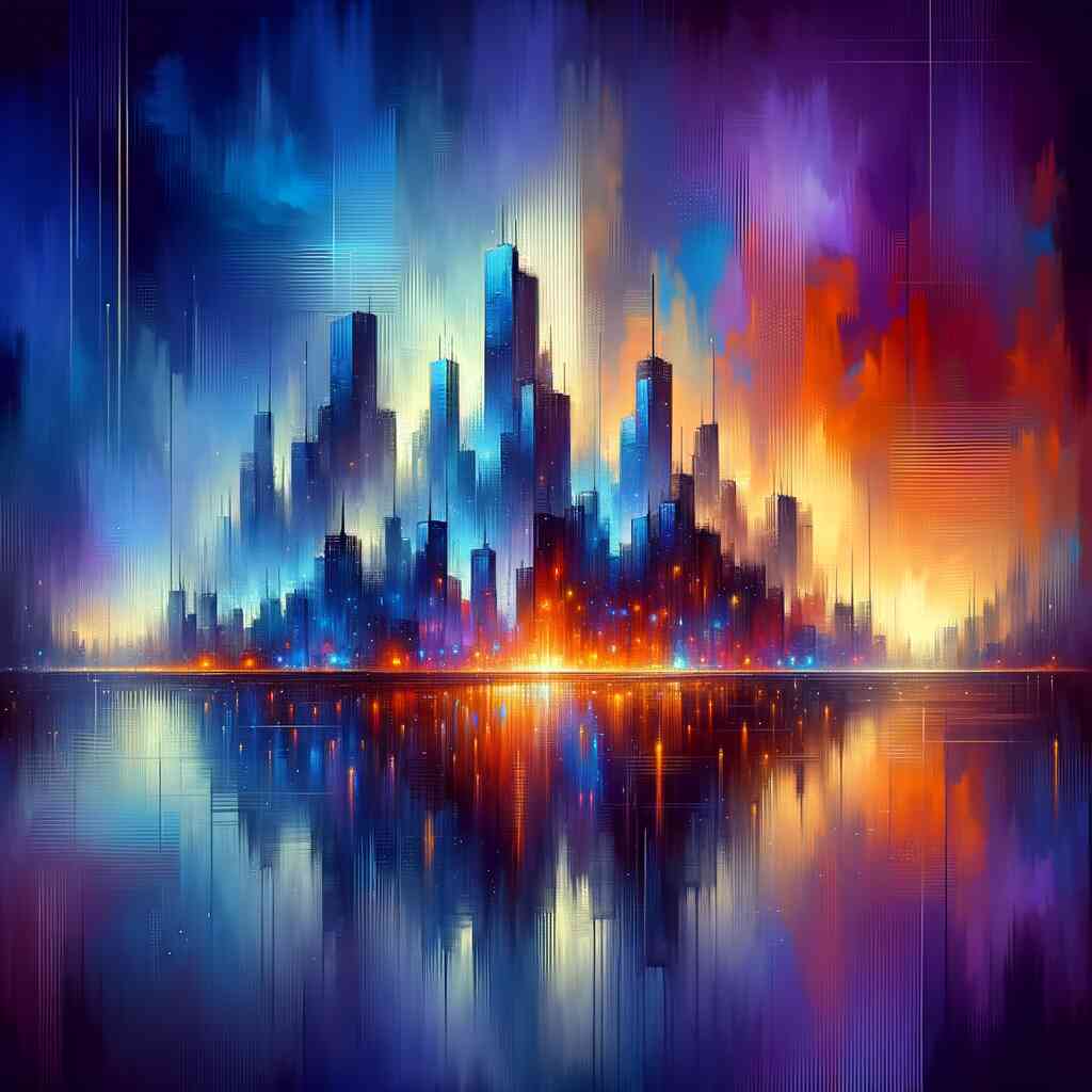 Paint by Numbers - Abstract city, Skyline