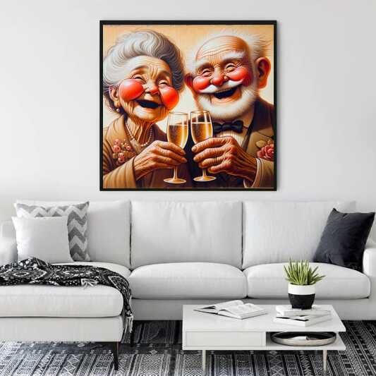 Paint by Numbers - Popa and Oma with Glass