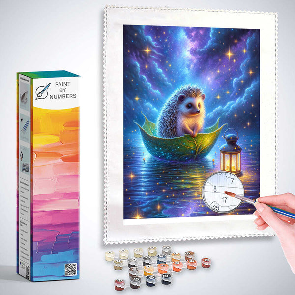 Paint by Numbers - Igel in the Boat