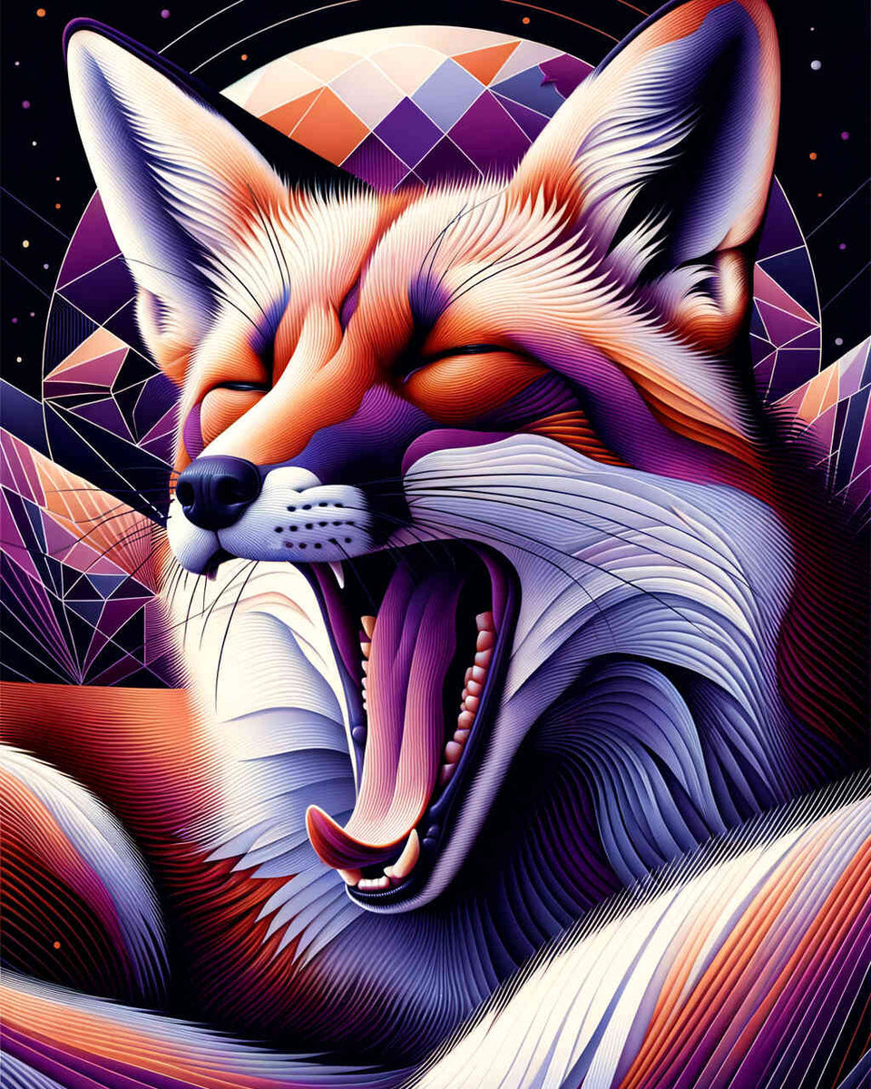 Paint by Numbers - Yawning fox