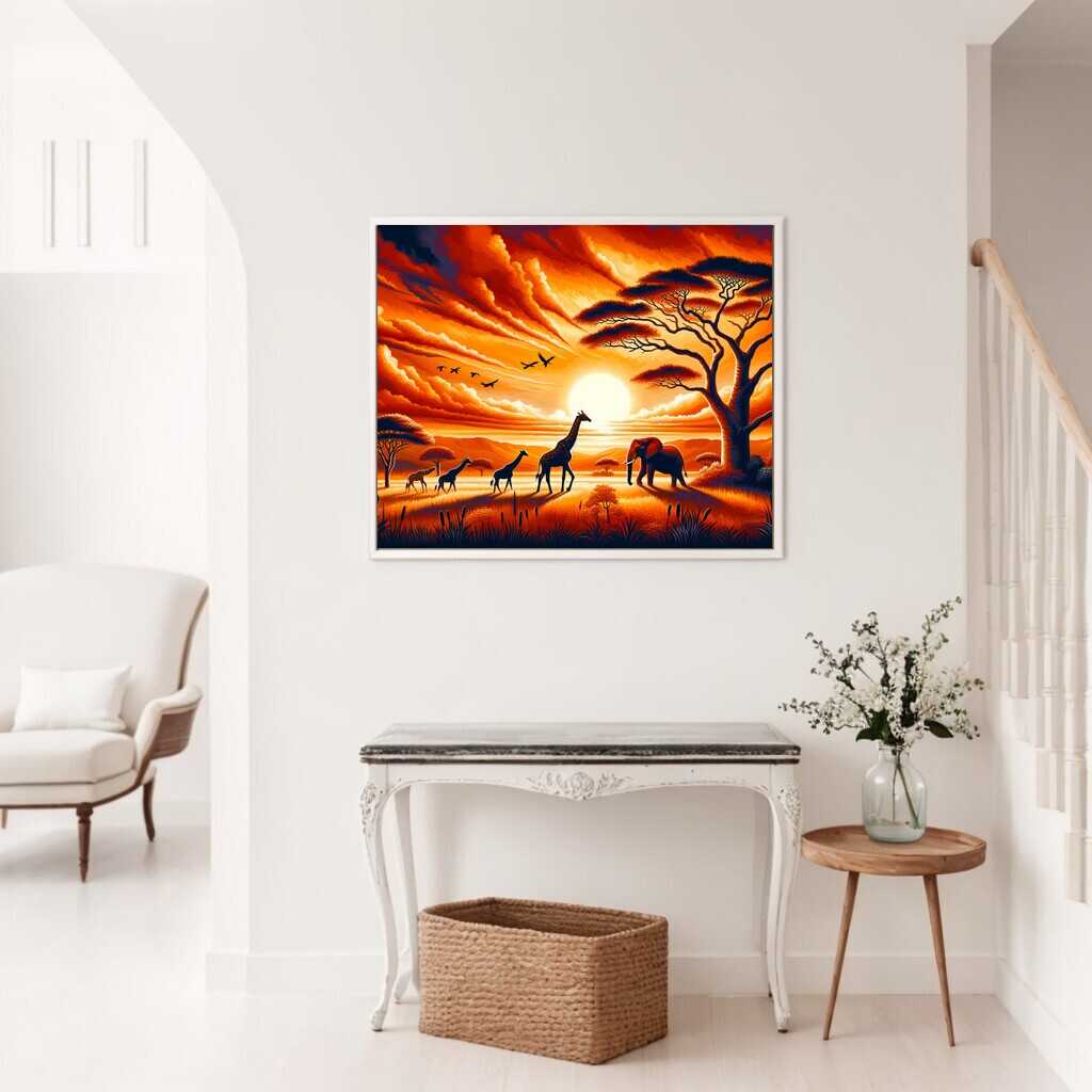 Sunset, Africa - Paint by Numbers