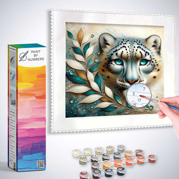 Paint by Numbers - Beautiful snow leopardess