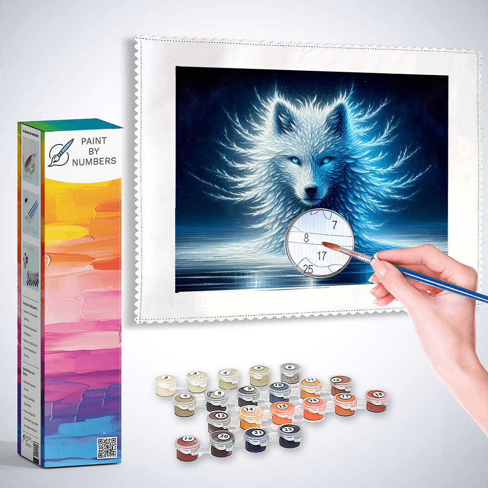 Wolf in ice - Paint by Numbers
