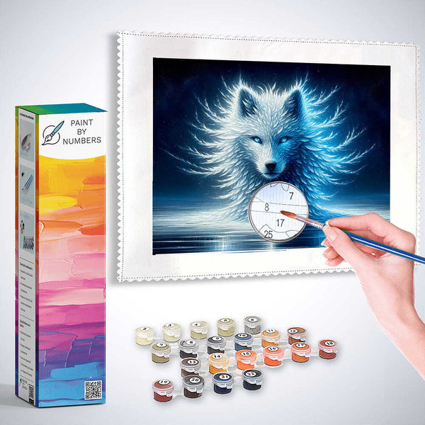 Wolf in ice - Paint by Numbers