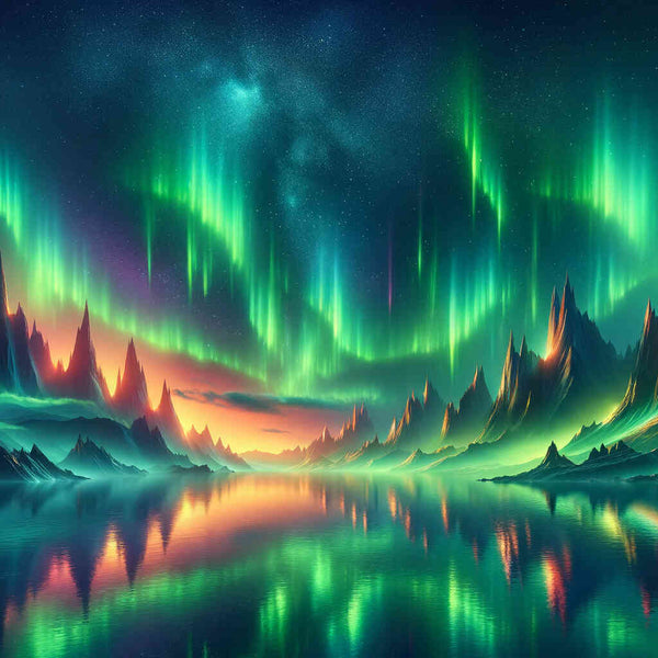 Paint by Numbers - Polar Lights Mountain at Sea