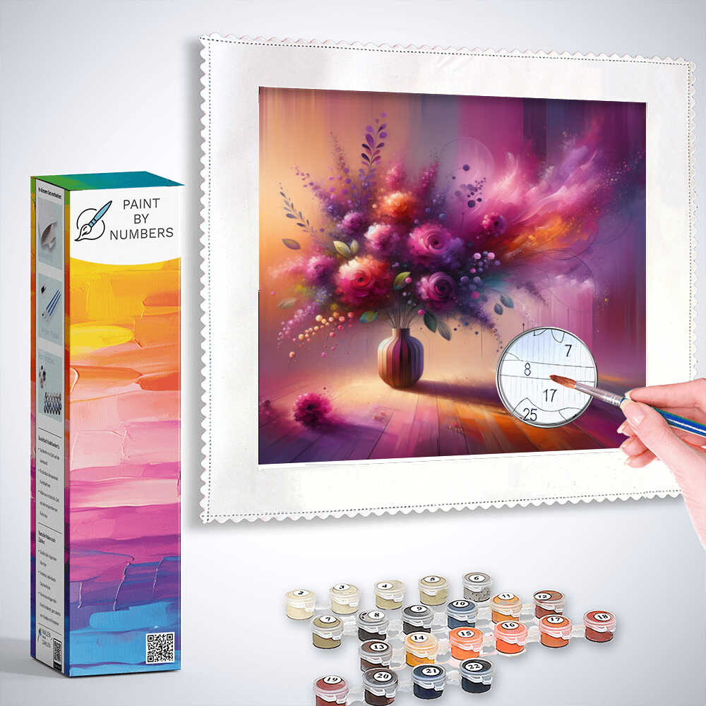 Paint by Numbers - Bouquet of flowers in vase