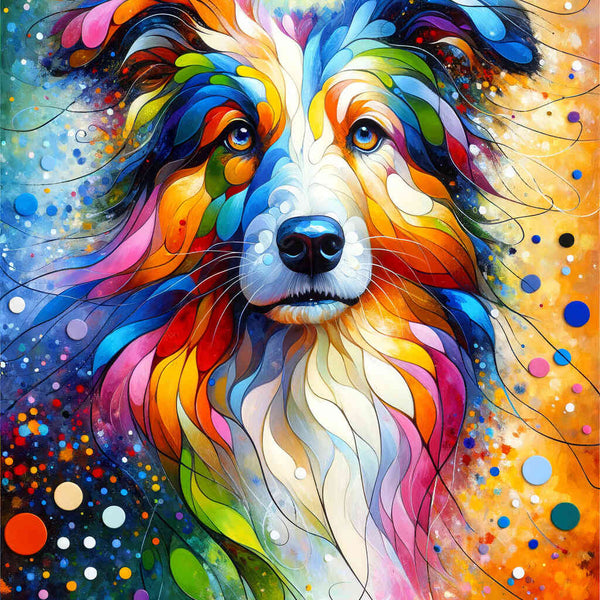 Paint by Numbers - Sheepdog Colorful