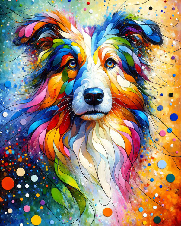 Paint by Numbers - Sheepdog Colorful